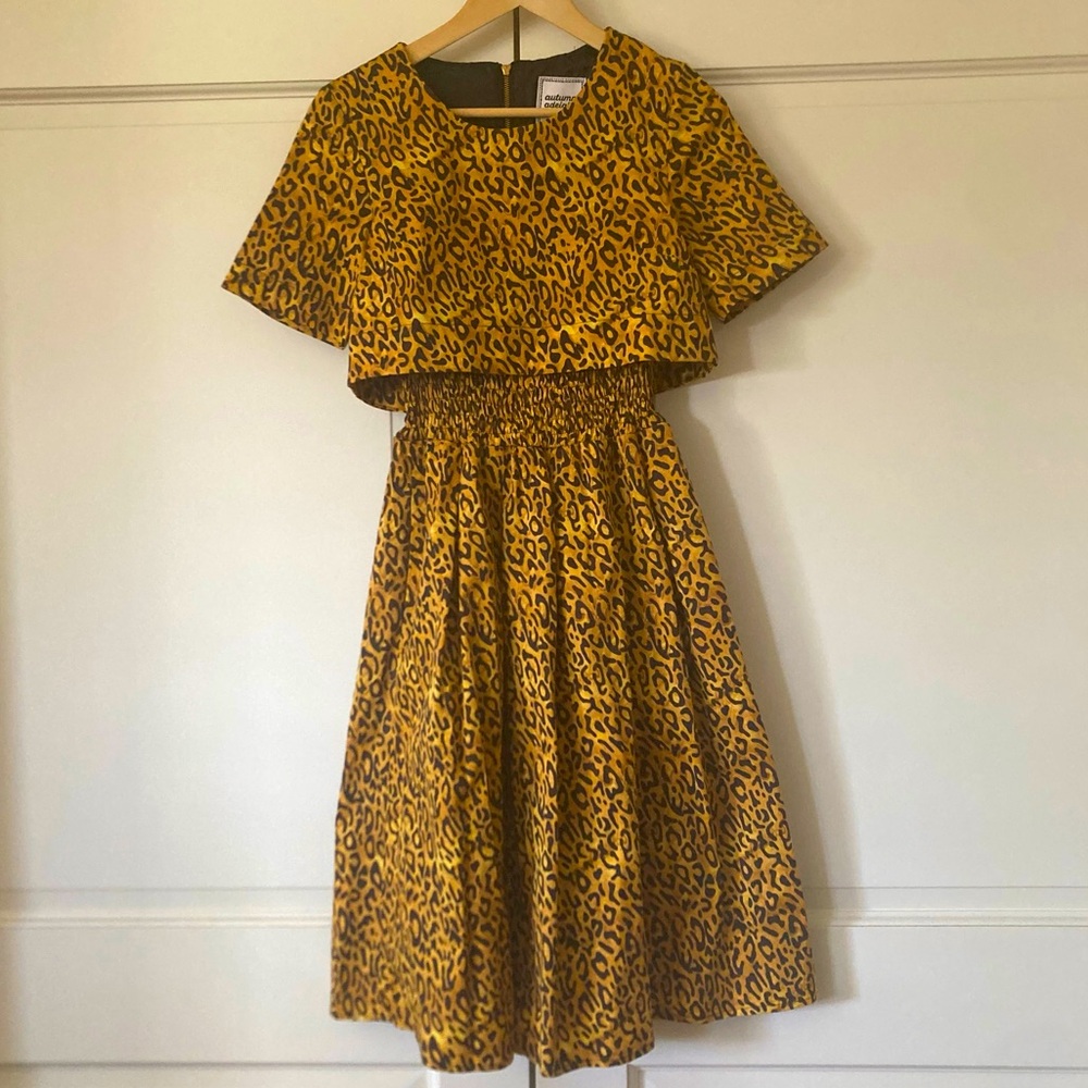 Autumn Adeigbo Cheetah Leopard Print Dress
